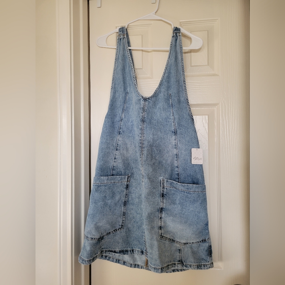 NWT| XS|Denim| We The Free High Roller Skirtall|